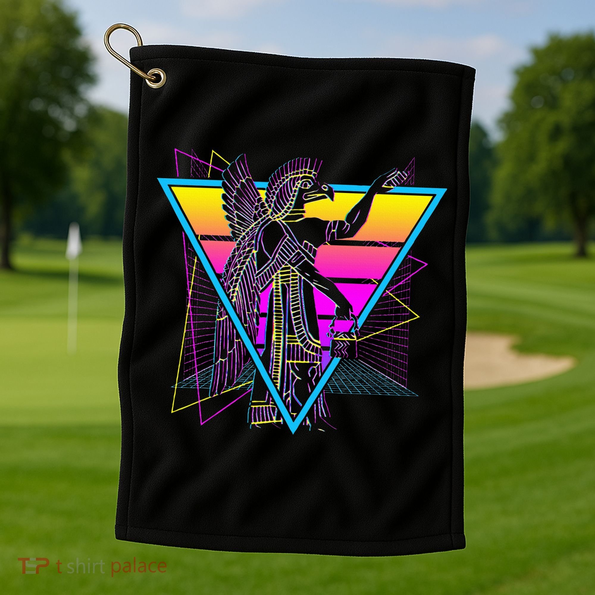 Anunnaki Ancient Sumerian Babylonian Assyrians Retro Golf Towel