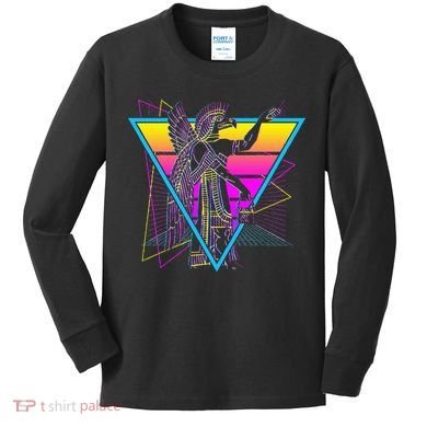 Anunnaki Ancient Sumerian Babylonian Assyrians Retro Kids Long Sleeve Shirt