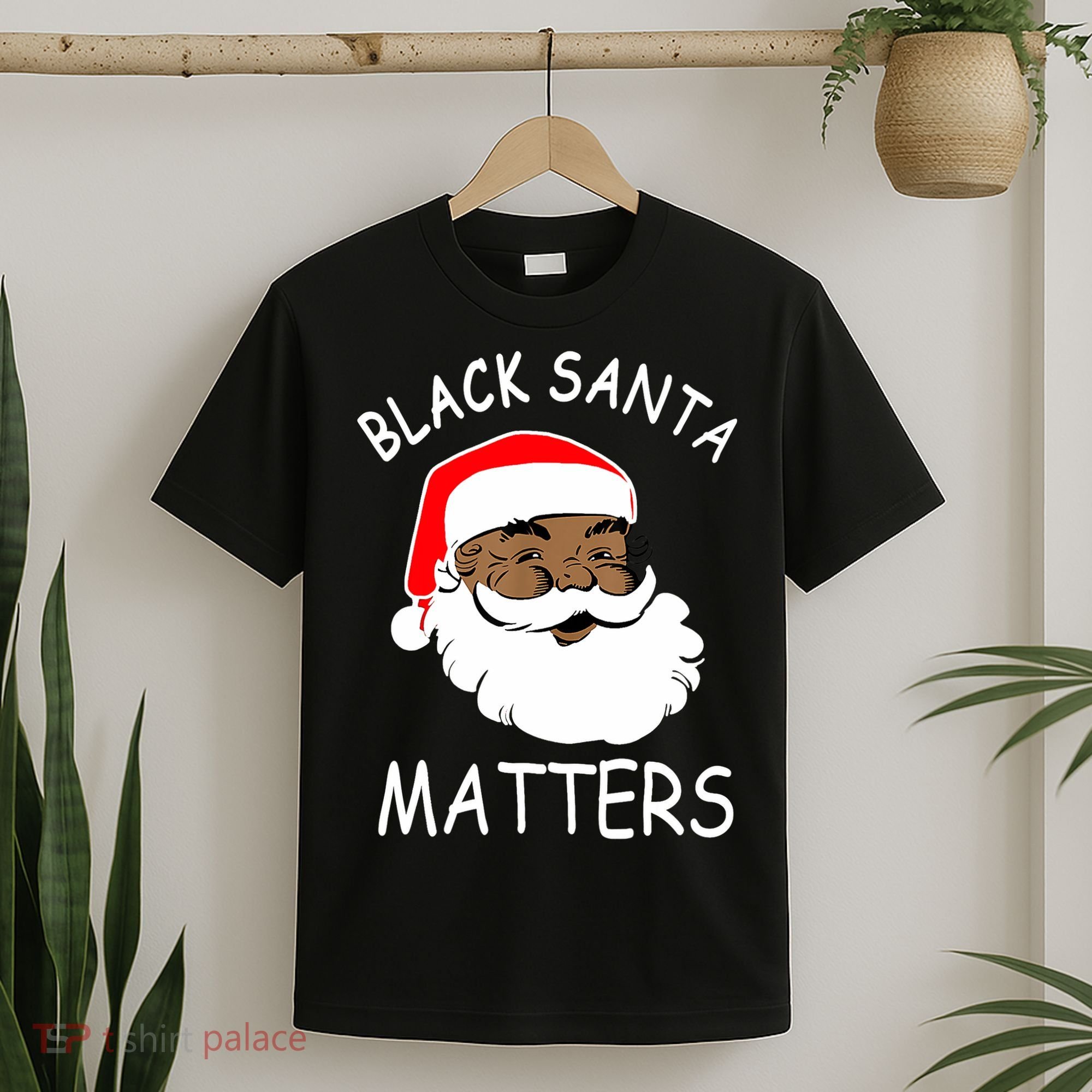 African American Santa Black Matters Christmas Pajama Family T-Shirt