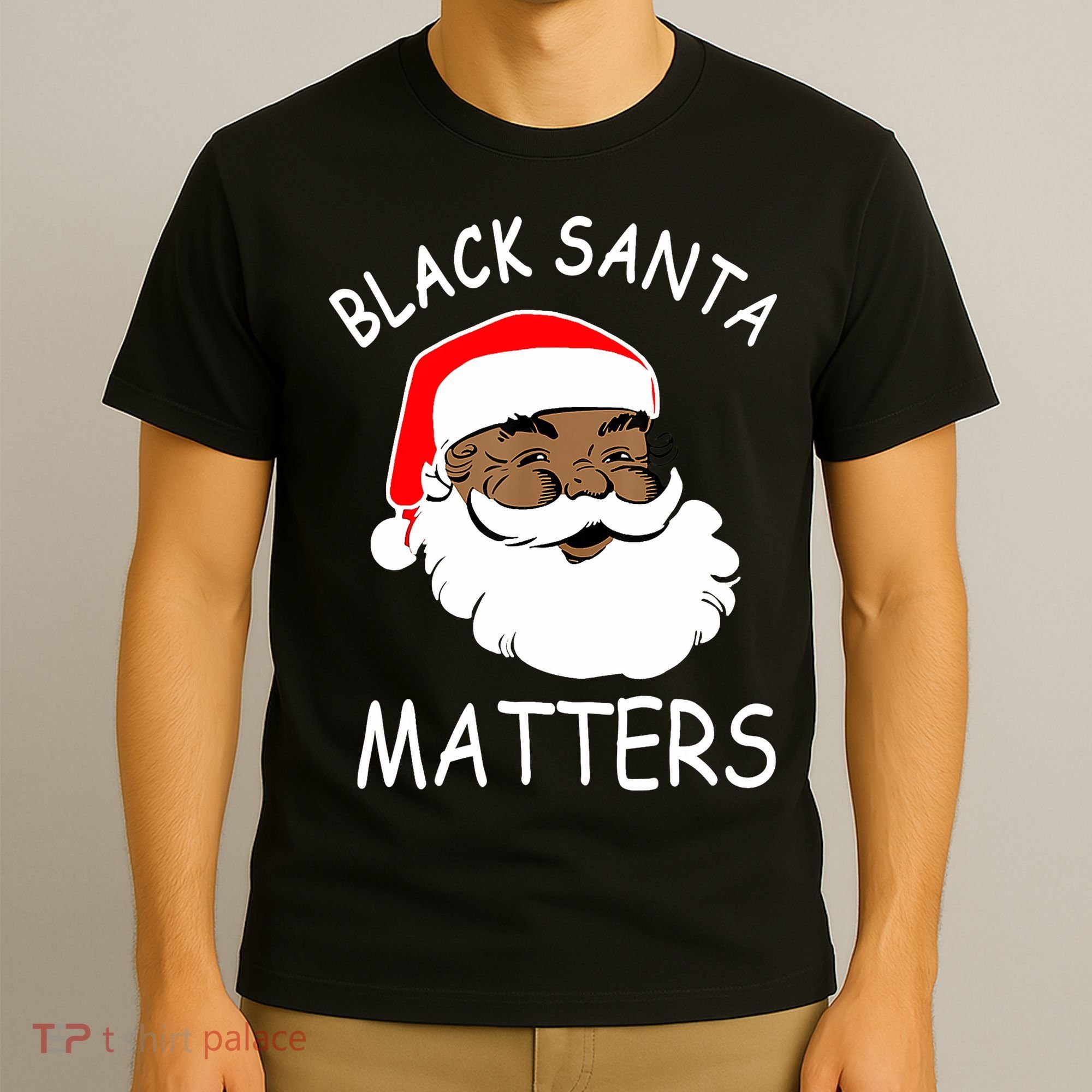 African American Santa Black Matters Christmas Pajama Family T-Shirt