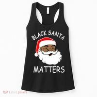 African American Santa Black Matters Christmas Pajama Family Women's Tank Top thumb 0