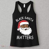 African American Santa Black Matters Christmas Pajama Family Women's Tank Top thumb 3