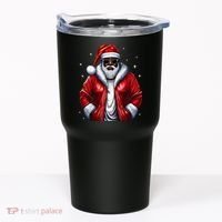 African American Santa Christmas Pajama Cool Black Xmas Tumbler thumb 0