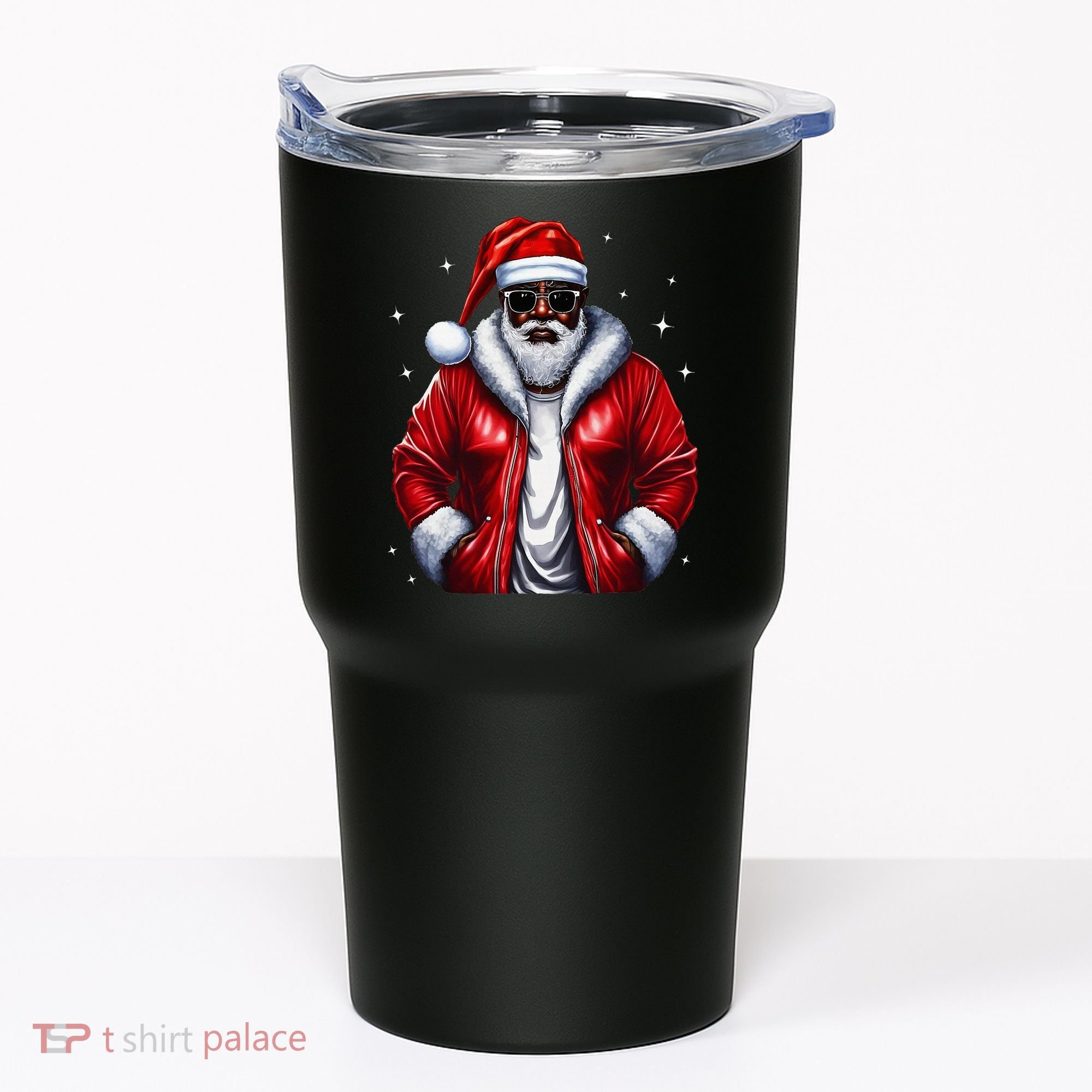 African American Santa Christmas Pajama Cool Black Xmas Tumbler
