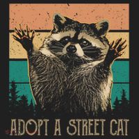 Adopt A S.T.R.E.E.T Cat Classic Arts Possum Raccoons Lover Animal Women's Sweatshirt thumb 2