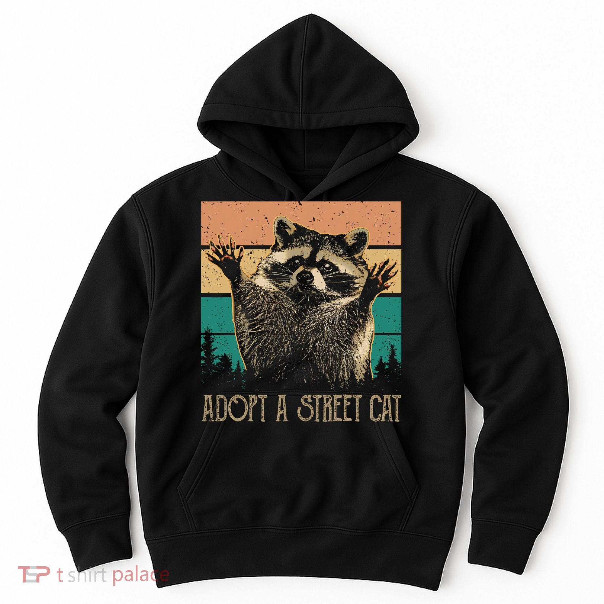 Adopt A S.T.R.E.E.T Cat Classic Arts Possum Raccoons Lover Animal Hoodie