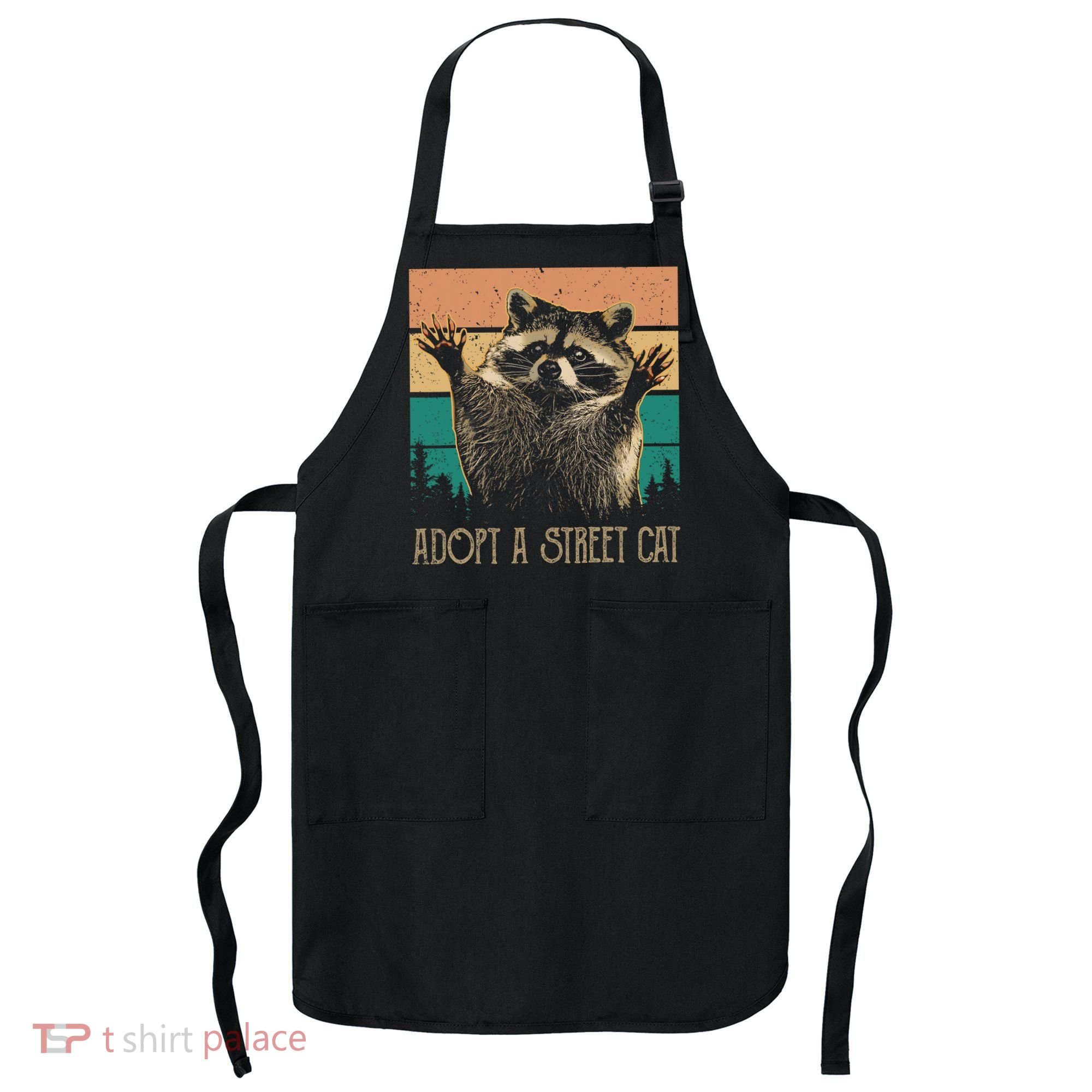 Adopt A S.T.R.E.E.T Cat Classic Arts Possum Raccoons Lover Animal Apron