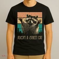 Adopt A S.T.R.E.E.T Cat Classic Arts Possum Raccoons Lover Animal T-Shirt thumb 3