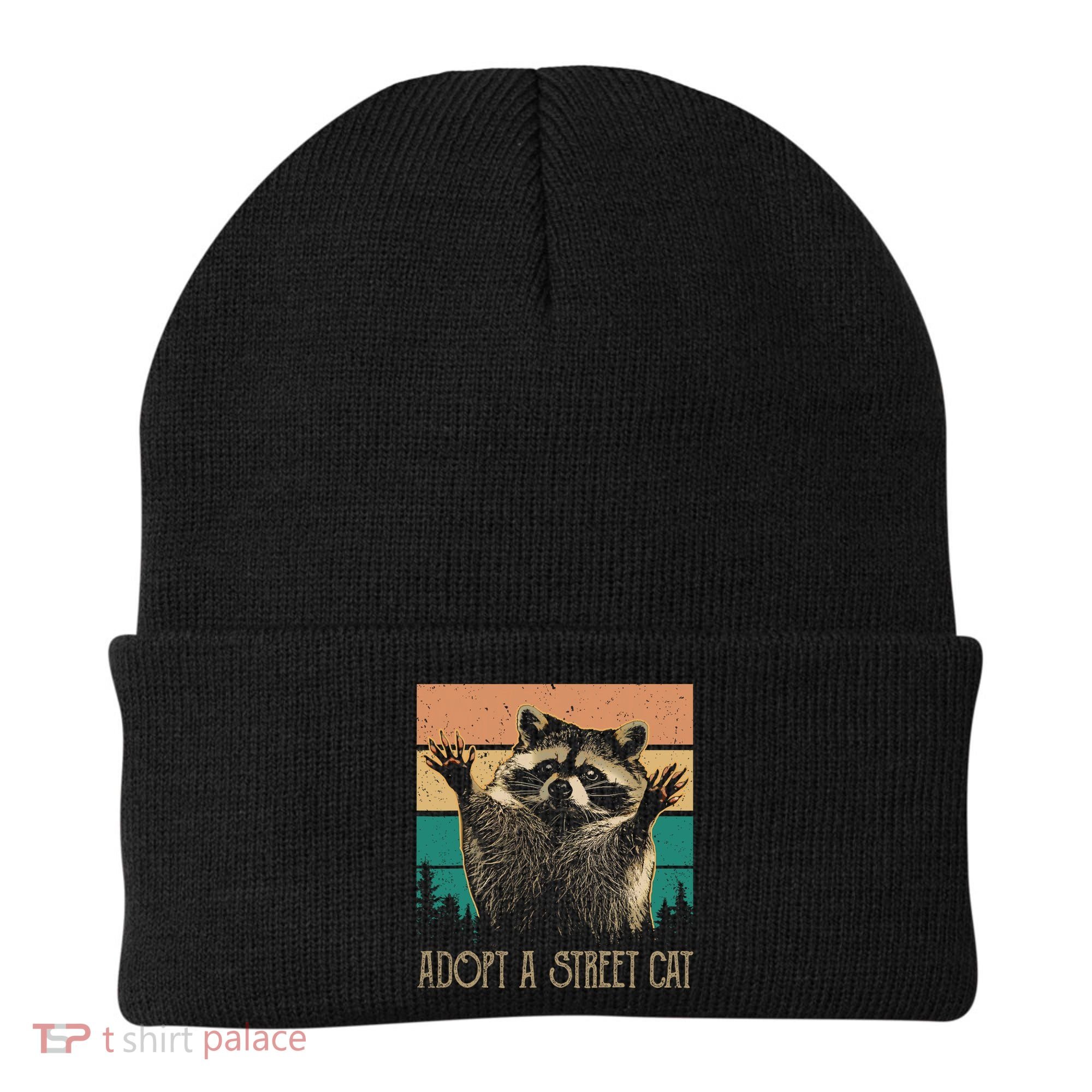 Adopt A S.T.R.E.E.T Cat Classic Arts Possum Raccoons Lover Animal Beanie