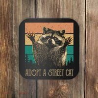 Adopt A S.T.R.E.E.T Cat Classic Arts Possum Raccoons Lover Animal Coaster thumb 0