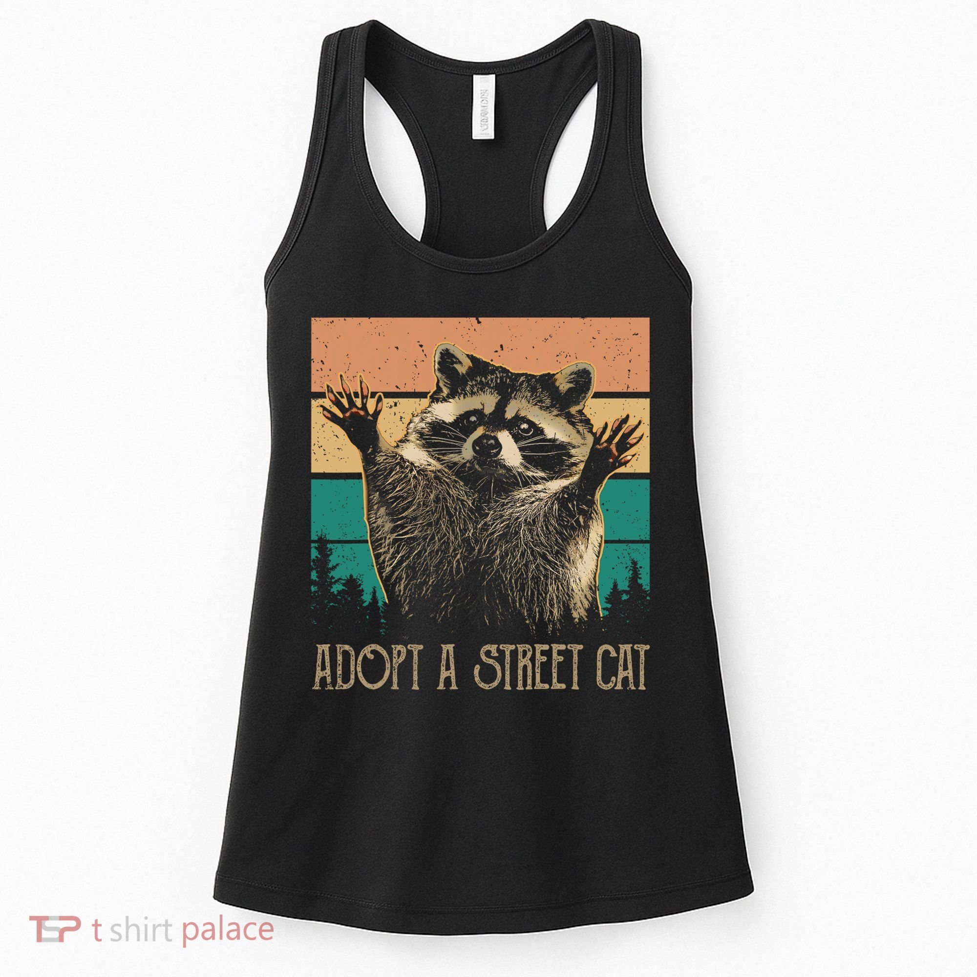 Adopt A S.T.R.E.E.T Cat Classic Arts Possum Raccoons Lover Animal Women's Tank Top