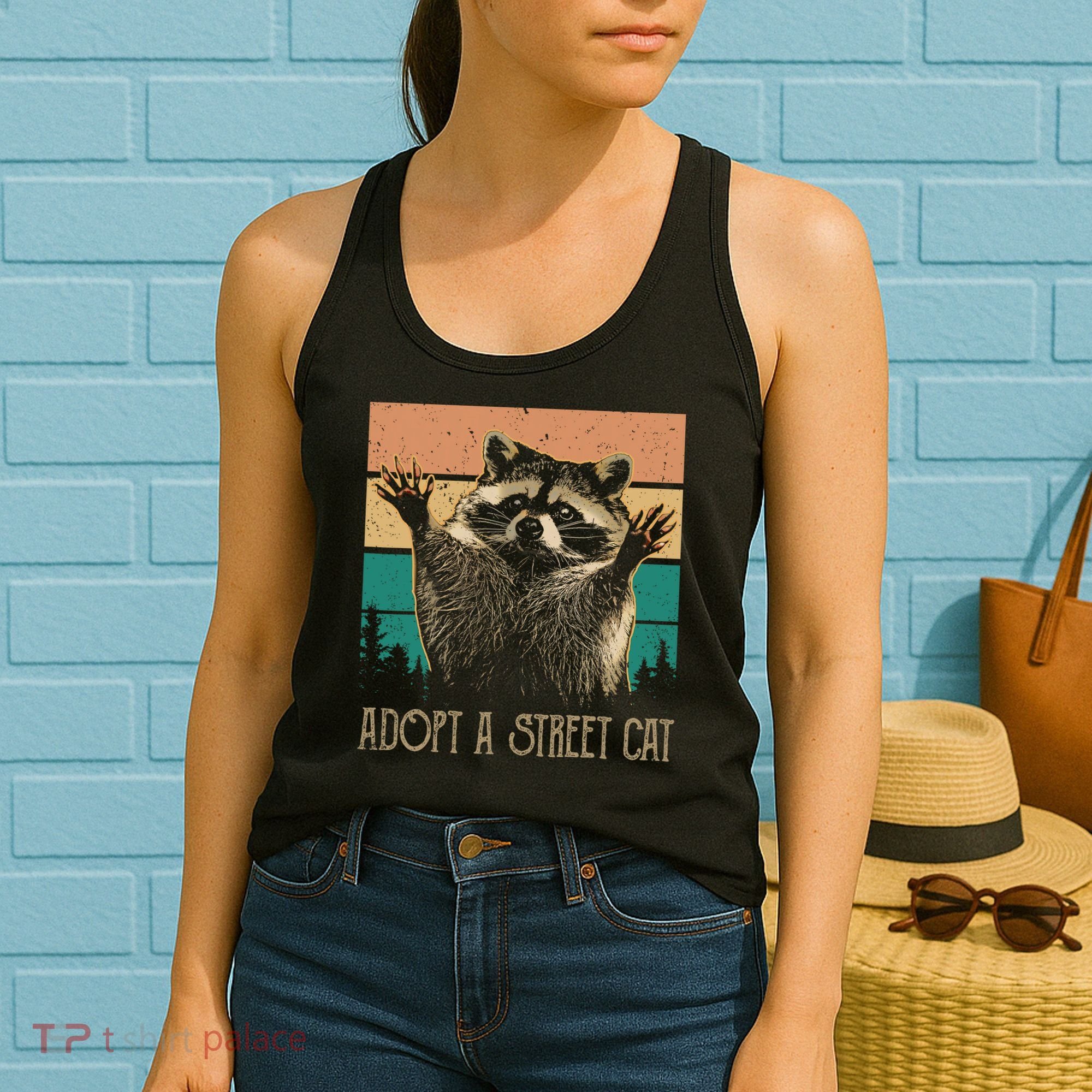 Adopt A S.T.R.E.E.T Cat Classic Arts Possum Raccoons Lover Animal Women's Tank Top
