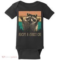 Adopt A S.T.R.E.E.T Cat Classic Arts Possum Raccoons Lover Animal Baby Bodysuit thumb 0