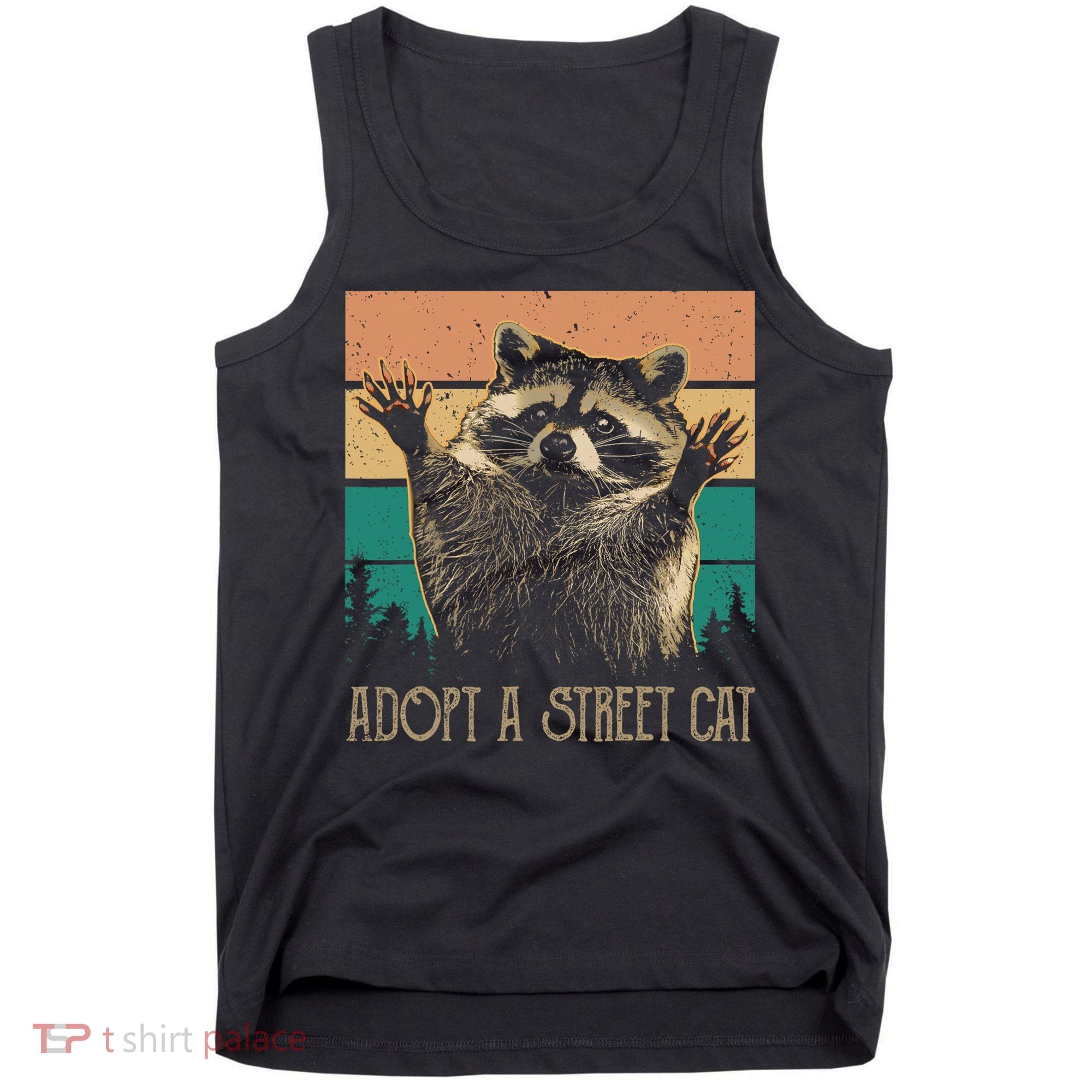 Adopt A S.T.R.E.E.T Cat Classic Arts Possum Raccoons Lover Animal Tank Top