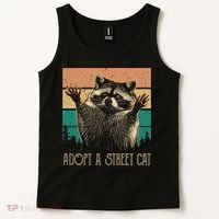 Adopt A S.T.R.E.E.T Cat Classic Arts Possum Raccoons Lover Animal Tank Top thumb 2