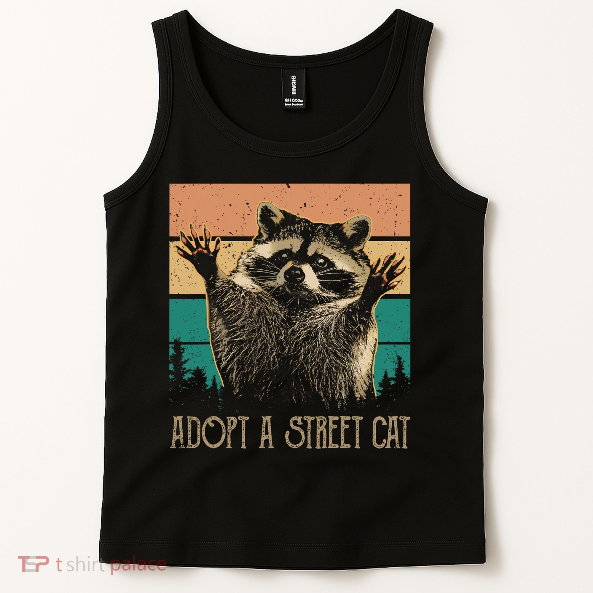 Adopt A S.T.R.E.E.T Cat Classic Arts Possum Raccoons Lover Animal Tank Top