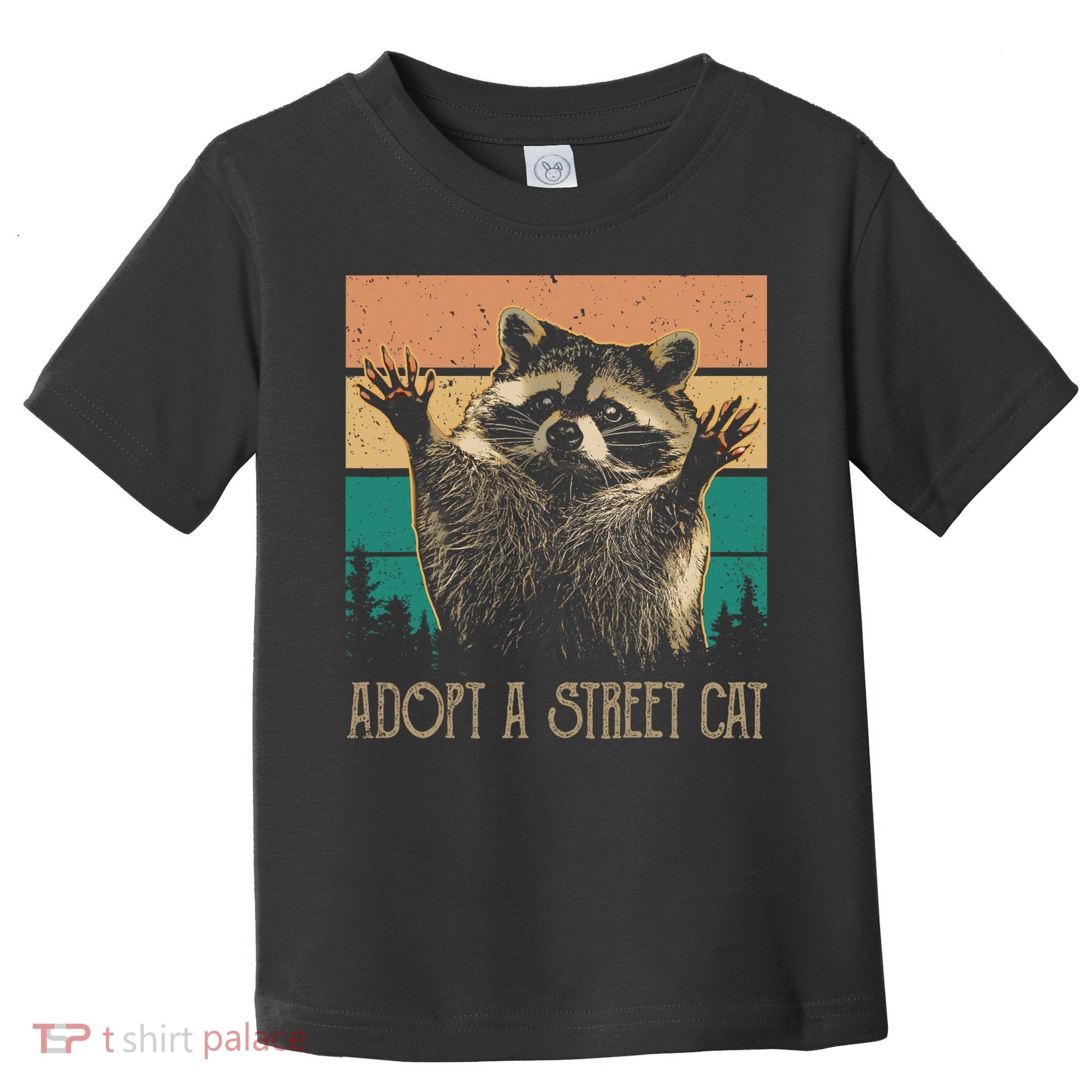 Adopt A S.T.R.E.E.T Cat Classic Arts Possum Raccoons Lover Animal Toddler T-Shirt