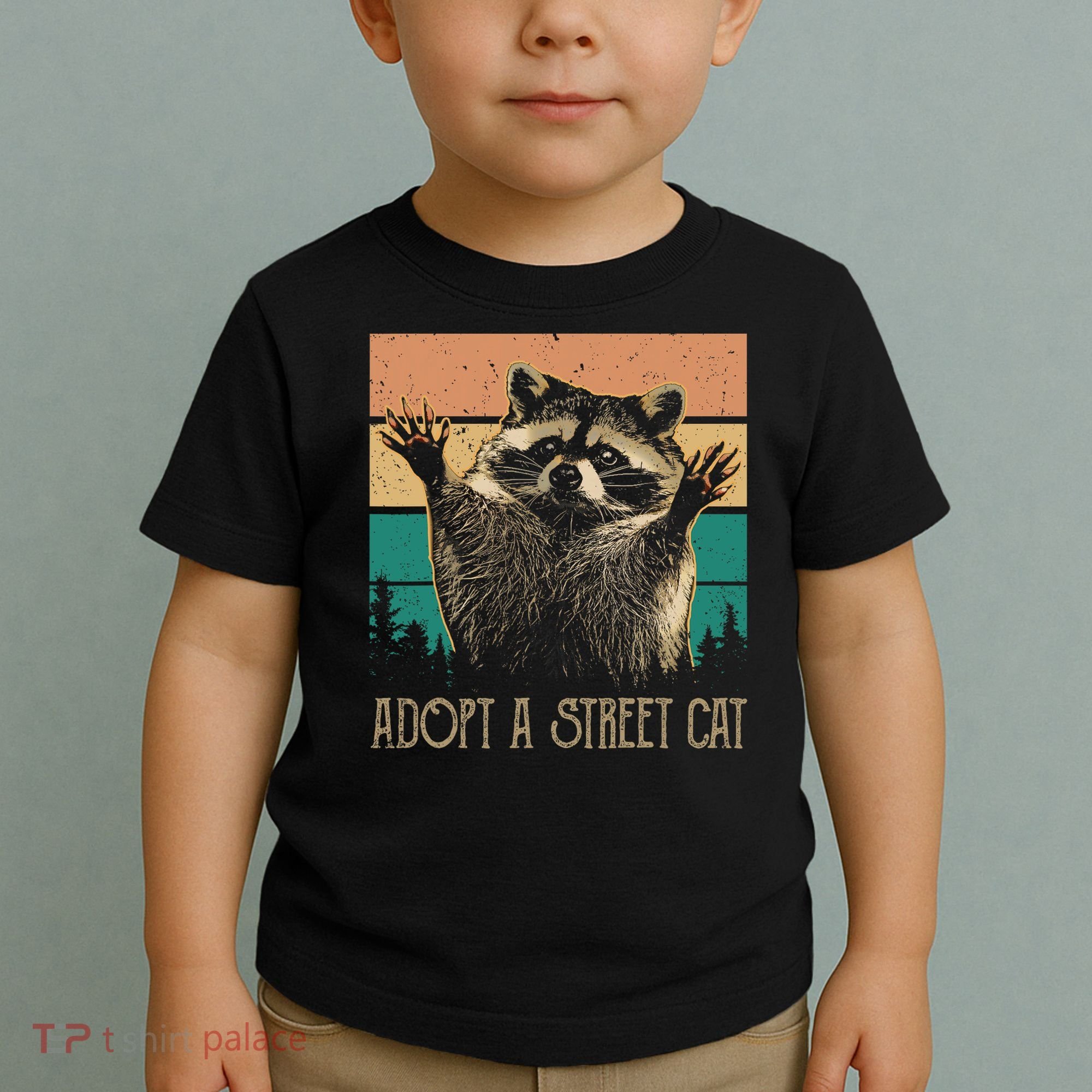 Adopt A S.T.R.E.E.T Cat Classic Arts Possum Raccoons Lover Animal Toddler T-Shirt