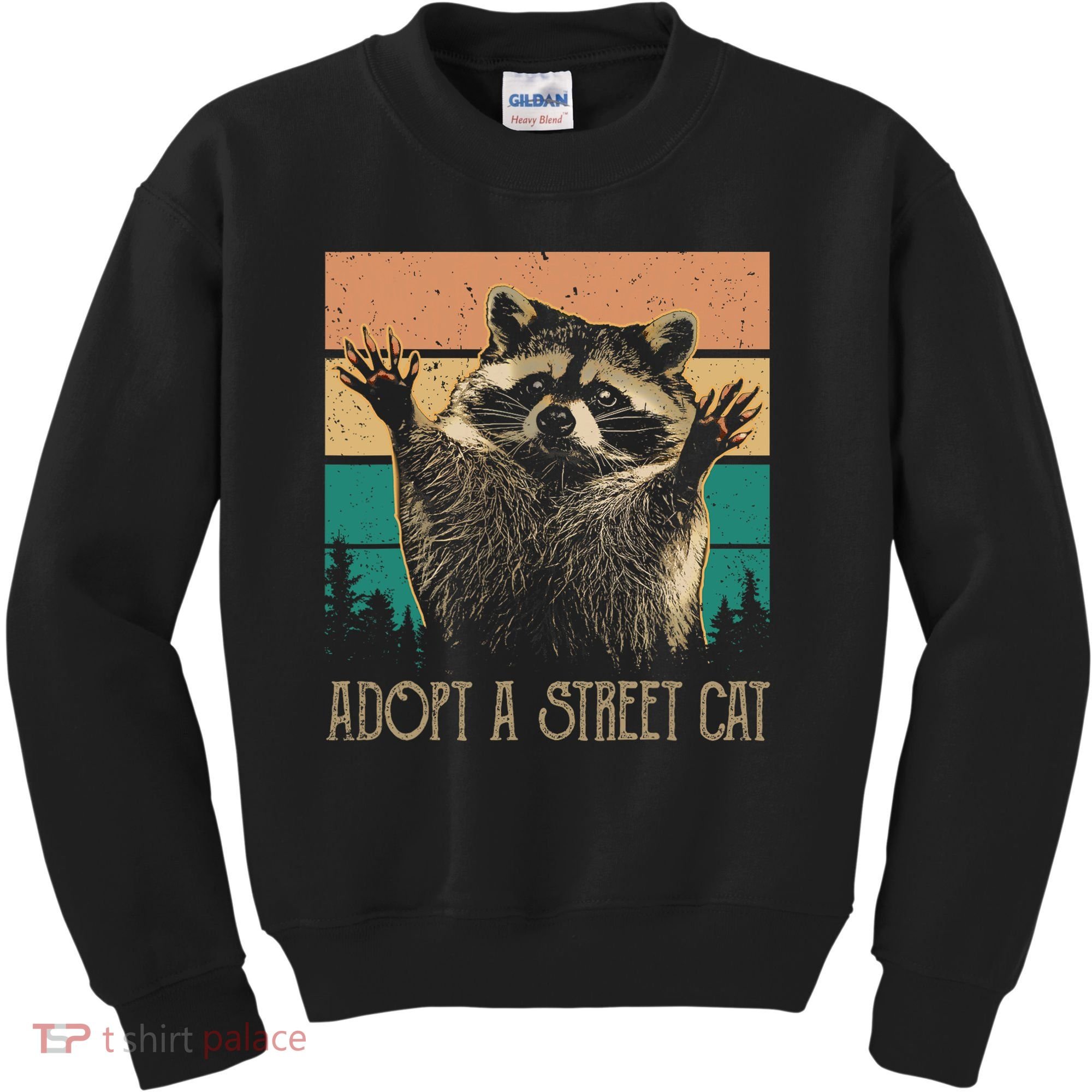Adopt A S.T.R.E.E.T Cat Classic Arts Possum Raccoons Lover Animal Kids Sweatshirt