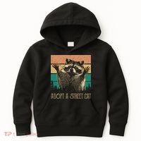 Adopt A S.T.R.E.E.T Cat Classic Arts Possum Raccoons Lover Animal Kids Hoodie thumb 0