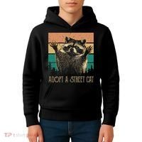 Adopt A S.T.R.E.E.T Cat Classic Arts Possum Raccoons Lover Animal Kids Hoodie thumb 4
