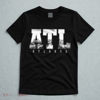 ATL Atlanta Skyline Pride Black & White Vintage Georgia T-Shirt thumb 5