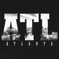 ATL Atlanta Skyline Pride Black & White Vintage Georgia T-Shirt thumb 7