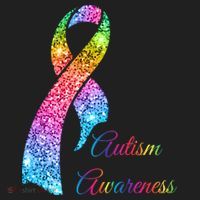Autism Awareness Sparkle Glitter Ribbon Women's Sweatshirt thumb 2
