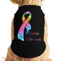Autism Awareness Sparkle Glitter Ribbon Doggie Tank thumb 0