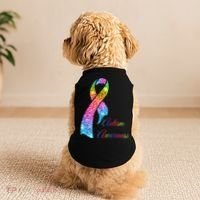 Autism Awareness Sparkle Glitter Ribbon Doggie Tank thumb 2