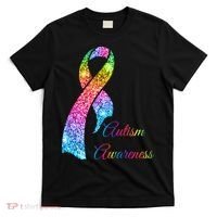 Autism Awareness Sparkle Glitter Ribbon T-Shirt thumb 0