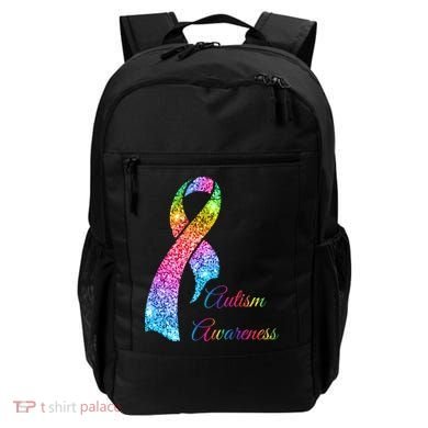 Autism Awareness Sparkle Glitter Ribbon Backpack