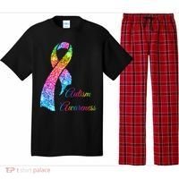 Autism Awareness Sparkle Glitter Ribbon Pajama Set thumb 0