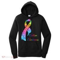 Autism Awareness Sparkle Glitter Ribbon Women's Hoodie thumb 0