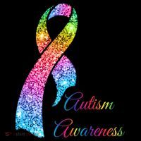 Autism Awareness Sparkle Glitter Ribbon Ornament thumb 1