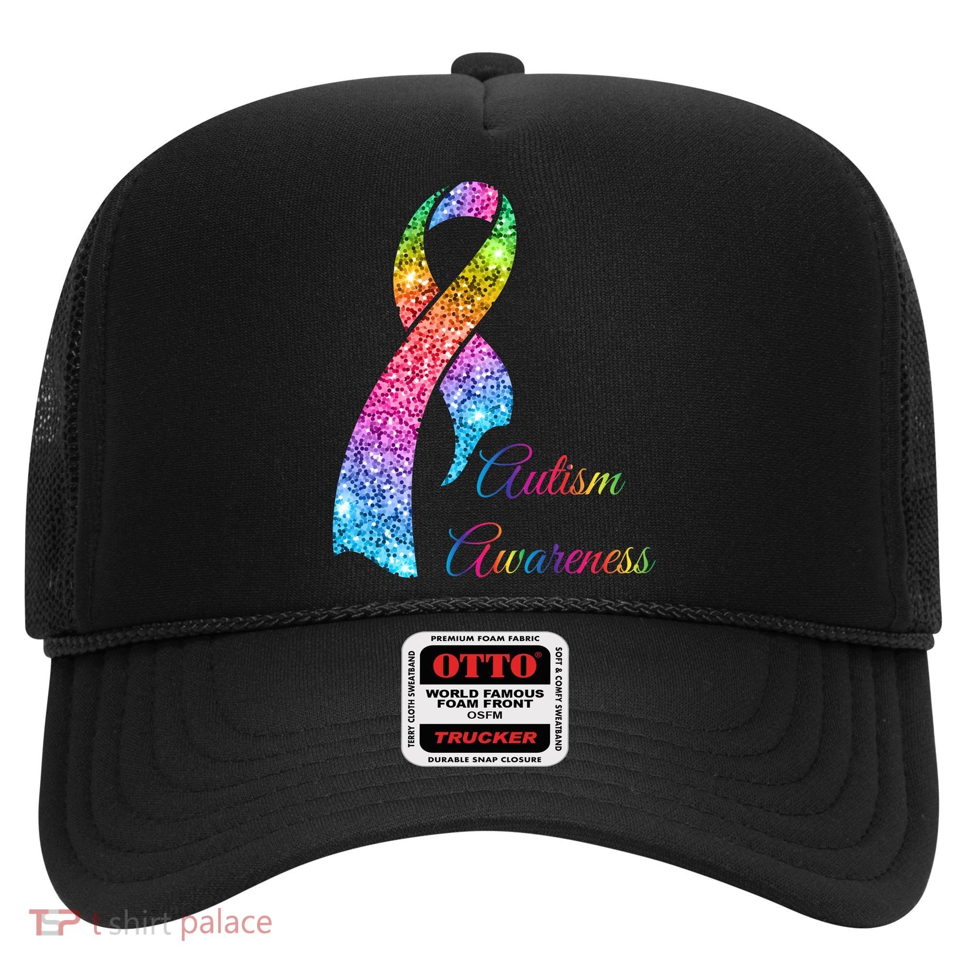 Autism Awareness Sparkle Glitter Ribbon Hat