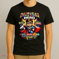 Autism Awareness Super Hero Quotes Acept Understand Love T-Shirt thumb 3