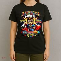 Autism Awareness Super Hero Quotes Acept Understand Love T-Shirt thumb 4
