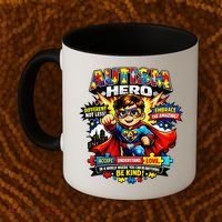 Autism Awareness Super Hero Quotes Acept Understand Love Coffee Mug thumb 2