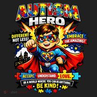 Autism Awareness Super Hero Quotes Acept Understand Love Beanie thumb 2