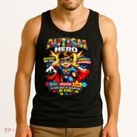 Autism Awareness Super Hero Quotes Acept Understand Love Tank Top thumb 3