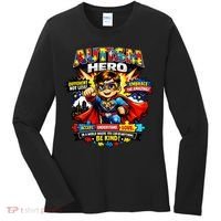 Autism Awareness Super Hero Quotes Acept Understand Love Women's Long Sleeve Shirt thumb 0