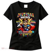 Autism Awareness Super Hero Quotes Acept Understand Love Women's T-Shirt thumb 0