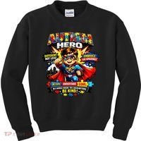 Autism Awareness Super Hero Quotes Acept Understand Love Kids Sweatshirt thumb 0