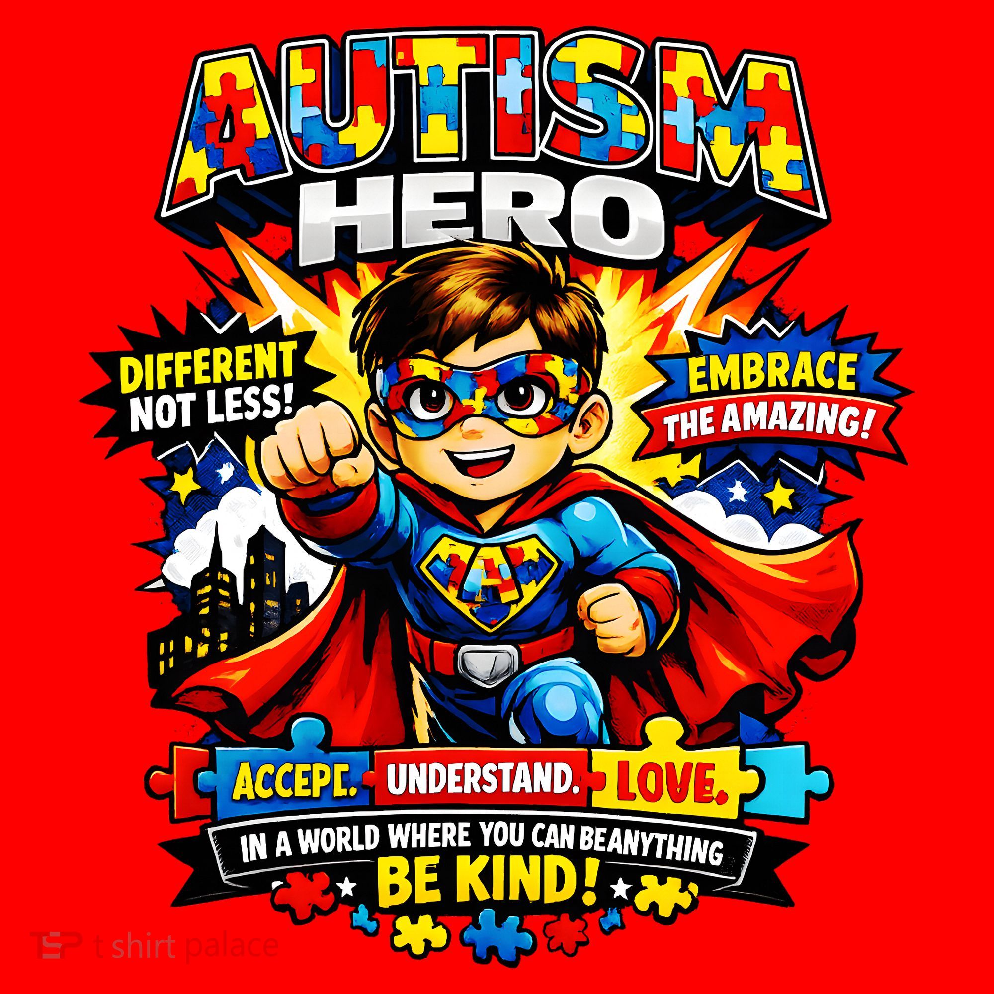 Autism Awareness Super Hero Quotes Acept Understand Love Santa Hat