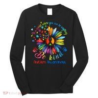 Autism Awareness Sunflower Be Kind Autism Month Autism Support Long Sleeve Shirt thumb 0