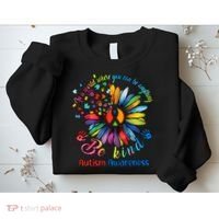 Autism Awareness Sunflower Be Kind Autism Month Autism Support Sweatshirt thumb 2