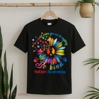 Autism Awareness Sunflower Be Kind Autism Month Autism Support T-Shirt thumb 2