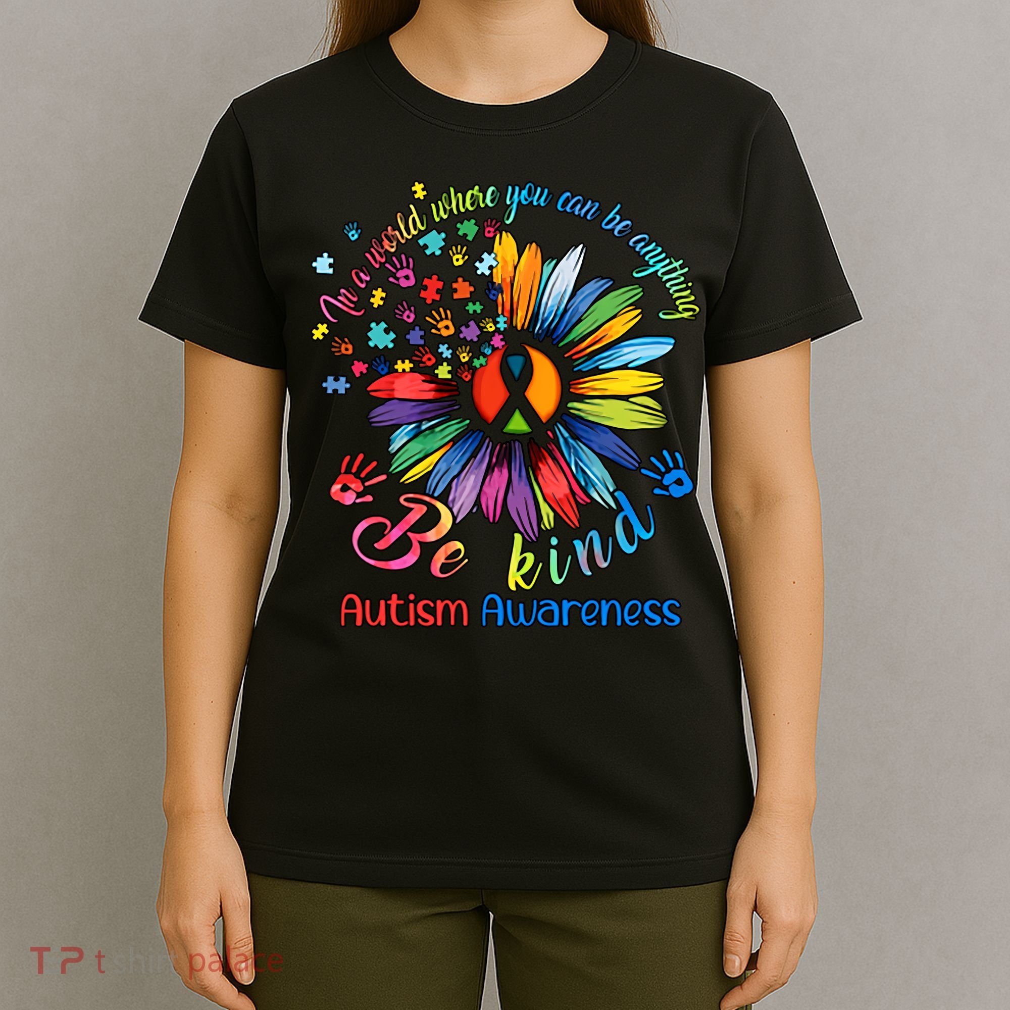 Autism Awareness Sunflower Be Kind Autism Month Autism Support T-Shirt