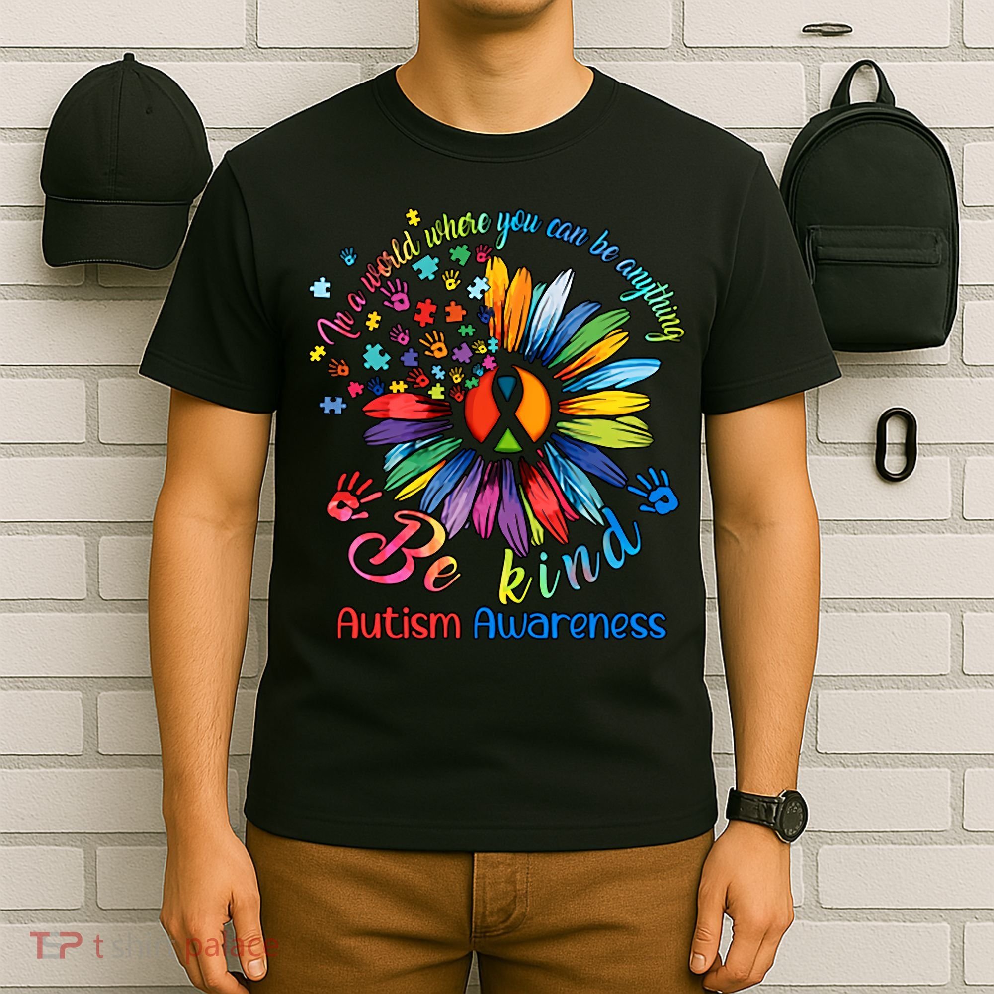 Autism Awareness Sunflower Be Kind Autism Month Autism Support T-Shirt
